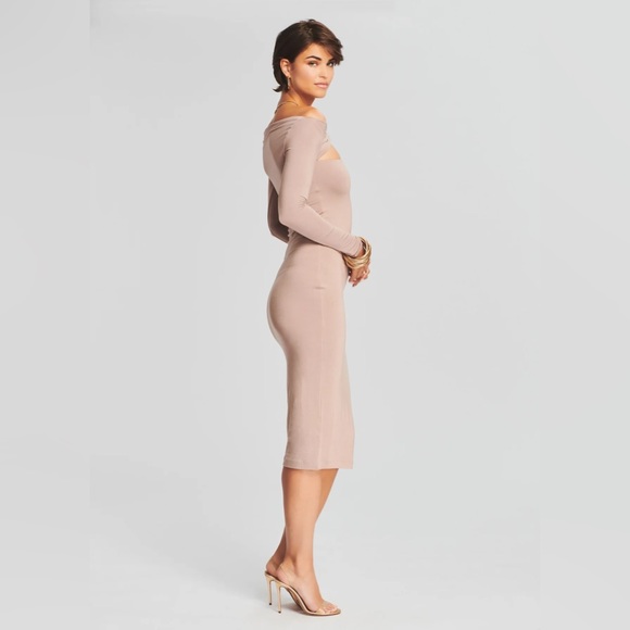 Ser.o.ya irene dress in dark beige - Picture 4 of 7